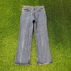 Vintage LEVIS 517 Bootcut Jeans 32x31 Western Denim Fraying